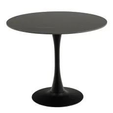 Malta Ceramic Round Dining Table In Black 90x75cm Malta Ceramic Round Dining Table In Black 90x75cm