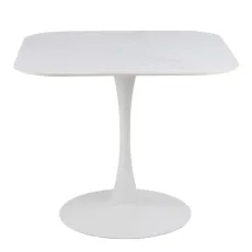 Malta Small Ceramic Square Dining Table In White Malta Small Ceramic Square Dining Table In White