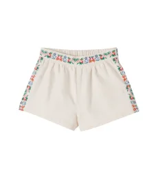 Malva embroidered floral denim shorts Malva embroidered floral denim shorts