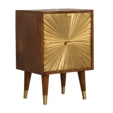 Manila Gold Bedside Cabinet by Artisan Furniture Manila Gold Bedside Cabinet by Artisan Furniture