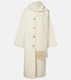 Manteau brodé en laine mélangée Manteau brodé en laine mélangée