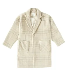 Manteau Longline à carreaux Manteau Longline à carreaux