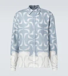 Mantra printed linen shirt