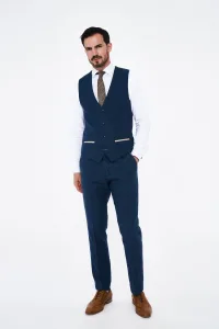 Marc Darcy Dion Blue tweed Waistcoat
