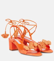 Marea 50 appliquà leather-trimmed sandals Marea 50 appliquà leather-trimmed sandals