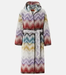 Marea Zigzag cotton terry bathrobe