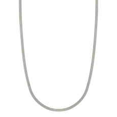 Marena Herringbone Sterling Silver Necklace - 16