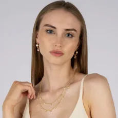 Marguerite Charm Necklace - Rhodium Plated Marguerite Charm Necklace - Rhodium Plated