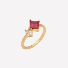 Marion Gold Stone Ring - 18k Gold Plated 7 Marion Gold Stone Ring - 18k Gold Plated 7