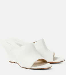 Marion leather wedge mules Marion leather wedge mules