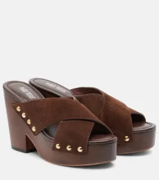Marisol suede platform mules Marisol suede platform mules