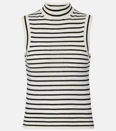 Masha striped cashmere turtleneck top Masha striped cashmere turtleneck top