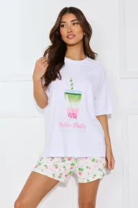 Matcha Mornings Pyjama Tee White Matcha Mornings Pyjama Tee White