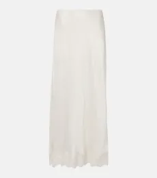 Matilde lace-trimmed satin slip skirt Matilde lace-trimmed satin slip skirt