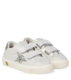 May School glitter leather sneakers