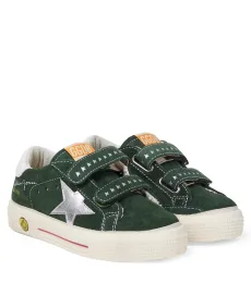 May School leather-trimmed suede sneakers May School leather-trimmed suede sneakers