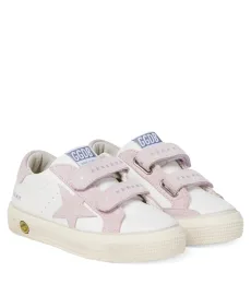 May School suede-trimmed leather sneakers May School suede-trimmed leather sneakers