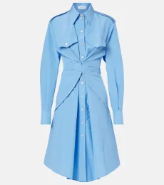 McQueen Cotton-blend taffeta shirt dress McQueen Cotton-blend taffeta shirt dress