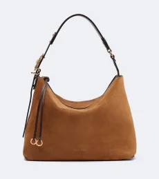 Medium suede shoulder bag Medium suede shoulder bag