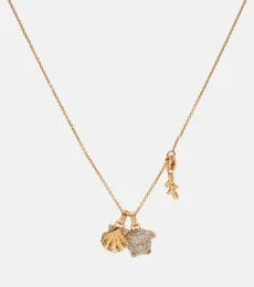 Medusa crystal-embellished charm necklace Medusa crystal-embellished charm necklace