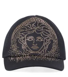 Medusa embellished cotton baseball cap Medusa embellished cotton baseball cap