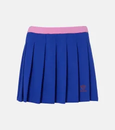 Medusa pleated cotton piqué miniskirt Medusa pleated cotton piqué miniskirt