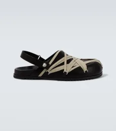 Megalace leather mules Megalace leather mules