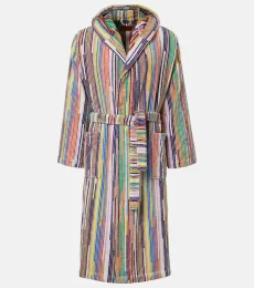 Melody striped cotton terry bathrobe Melody striped cotton terry bathrobe