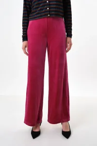 Melvin Velvet Wide Leg Trousers - Pink - pink Elastane 2 Melvin Velvet Wide Leg Trousers - Pink - pink Elastane 2