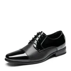 Men s Cap Toe Patent Leather Oxford Shoes Men s Cap Toe Patent Leather Oxford Shoes