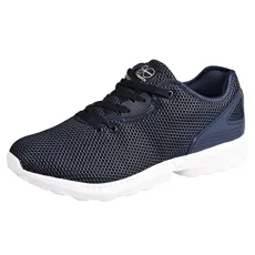 Men Trainers Lace up Casual Gym Sports Lightweight UK Shoes Navy - BekeleMVE 9 UK Men Trainers Lace up Casual Gym Sports Lightweight UK Shoes Navy - BekeleMVE 9 UK