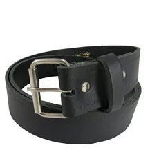 Mens 100% Leather Belts Real Genuine Premium Stylish Jeans Trouser Buckle Classic Formal Suit Belt Waistband Waist Strap(L-1.25" Style A)