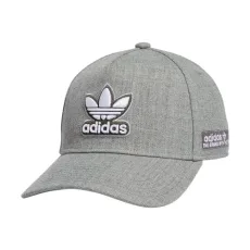 Men's A-Frame 5 Panel High Crown Structured Snapback Hat, Heather Grey/Olive Strata Green/White, One size