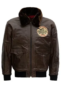 Men's Aviator Jacket | Leather Jacket | Pilot Jacket | Aviator Jacket | Vintage Jacket | Retro Jacket | Rockabilly Jacket | Pilot Jacket Air Force 42, brown, L