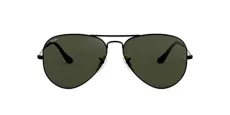 Mens Aviator Sunglasses, Black (Frame: Black L2823, Lenses: Gray Green), 58 mm UK