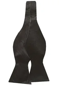 Mens Black Bow Tie 100% Silk Self-Tie Mens Black Bow Tie 100% Silk Self-Tie