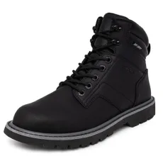 Mens Casual Lace Up Ankle Boots High Water & Slip Resistant Outdoor Lightweight Utility Leather Shoes for Work, Winter, Walking, Construction., Black, 6 UK Black 2 Mens Casual Lace Up Ankle Boots High Water & Slip Resistant Outdoor Lightweight Utility Leather Shoes for Work, Winter, Walking, Construction., Black, 6 UK Black 2