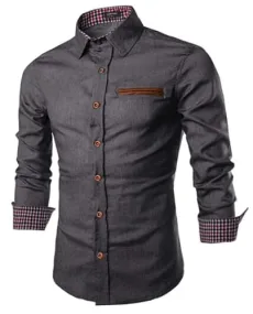 Mens Casual Shirts Long Sleeve Dress Shirts Cotton Shirts Regular Fit Denim Shirt Business Shirt Cow Mens Casual Shirts Long Sleeve Dress Shirts Cotton Shirts Regular Fit Denim Shirt Business Shirt Cow