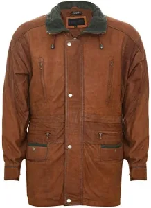 Men's Classic Tan Rust Contrast Soft Supple Suede Buff Overcoat Parka Winter Outdoor Jacket Regular Men's Classic Tan Rust Contrast Soft Supple Suede Buff Overcoat Parka Winter Outdoor Jacket Regular