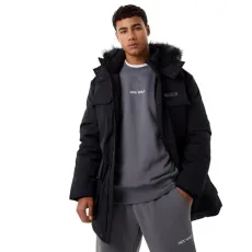 Mens Clean Line Parka Jacket Black L Mens Clean Line Parka Jacket Black L
