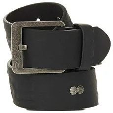 Mens Crosshatch PU - Leather Look Studded Belt Hassium - Black Mens Crosshatch PU - Leather Look Studded Belt Hassium - Black