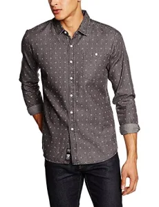 Men's Demsy Long Sleeve Shirt Casual, Grey (Forged Iron), Small Men's Demsy Long Sleeve Shirt Casual, Grey (Forged Iron), Small