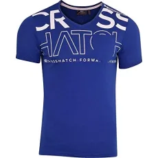 Men's Designer V Neck Logo Printed Short Sleeved T Shirt S Royal Blue- V Neck Men's Designer V Neck Logo Printed Short Sleeved T Shirt S Royal Blue- V Neck