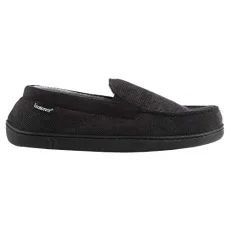 Men's Diamond Corduroy Moccasin Slipper with Cooling Memory Foam for Indoor/Outdoor Comfort, Black, Men's Diamond Corduroy Moccasin Slipper with Cooling Memory Foam for Indoor/Outdoor Comfort, Black,