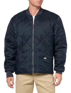 Men's Diamond Quilted Jacket, Dark Navy, XXL Men's Diamond Quilted Jacket, Dark Navy, XXL