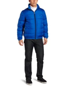 Men's Down Quilted Jacket - Blue - Small Men's Down Quilted Jacket - Blue - Small