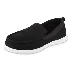 Men's Hatch Knit Boater Moccasin Slipper, Black, 10 UK Men's Hatch Knit Boater Moccasin Slipper, Black, 10 UK