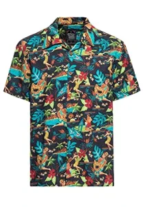 Men's Hawaiian Shirt Short Sleeve Hawaiian Shirt Short Sleeve Shirt, black, S Men's Hawaiian Shirt Short Sleeve Hawaiian Shirt Short Sleeve Shirt, black, S