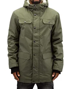 Men's Heavy Cotton Parka Jacket, Olive, S Men's Heavy Cotton Parka Jacket, Olive, S