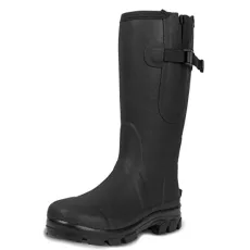 Men's Helton Neoprene Lined Adjustable Wellington Boots - Black - 10 UK